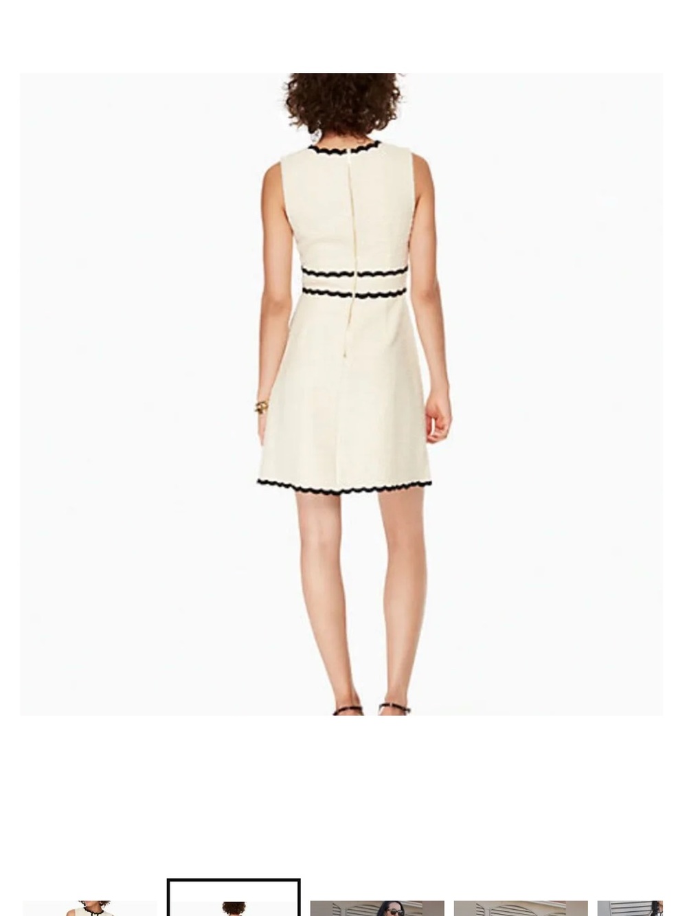 Kate Spade New York Cream
Black Scallop Trim Tweed A-Line
Dress Size 4 EUC - Picture 2 of 16